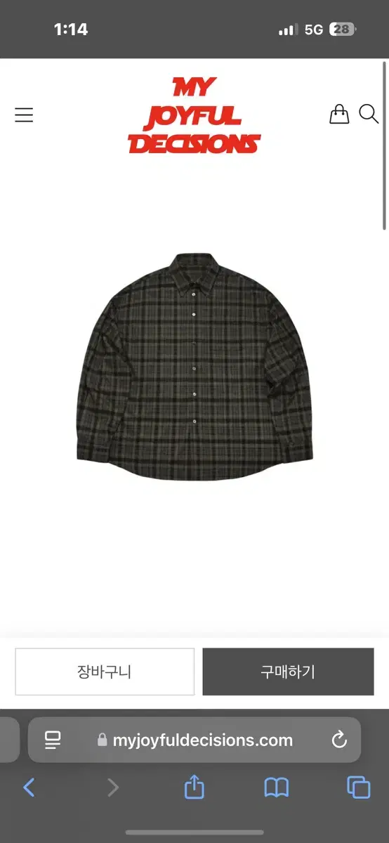 MJD OVERSIZED FLANNEL CHECK SHIRT KHAKI